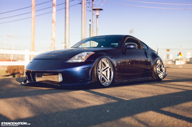 Slammed & Stanced Nissan 350Z on Luxury Abstract Wheels (17)