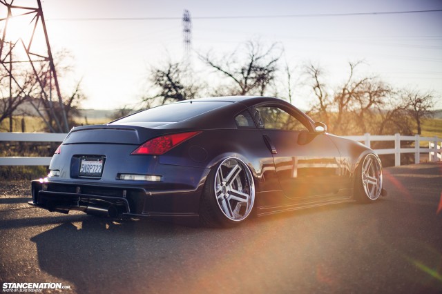 Slammed & Stanced Nissan 350Z on Luxury Abstract Wheels (15)