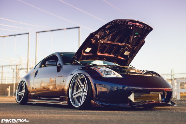 Slammed & Stanced Nissan 350Z on Luxury Abstract Wheels (11)