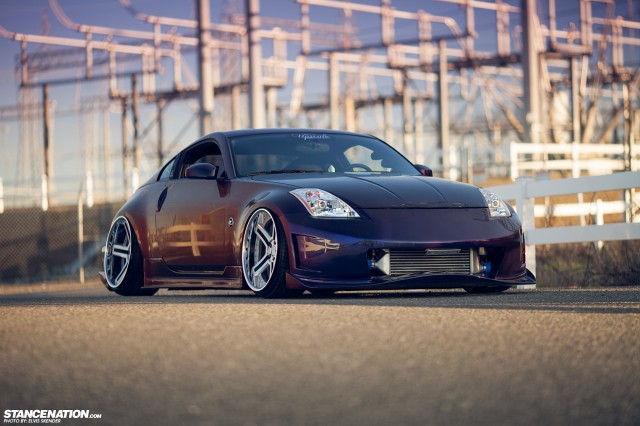 Slammed & Stanced Nissan 350Z on Luxury Abstract Wheels (10)