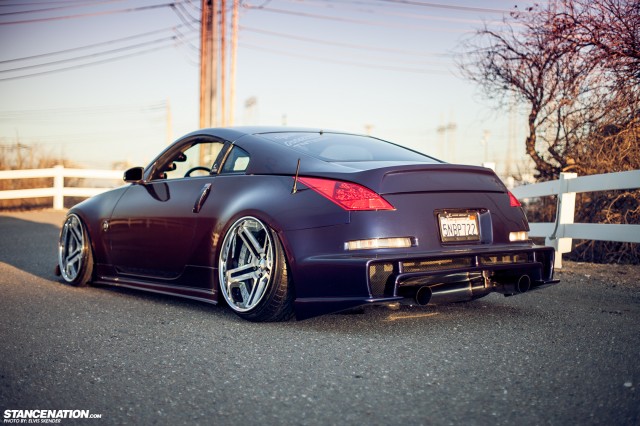 Slammed & Stanced Nissan 350Z on Luxury Abstract Wheels (4)