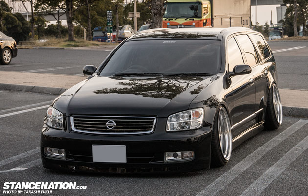 Stanced Nissan Stagea M35 Japan (1)