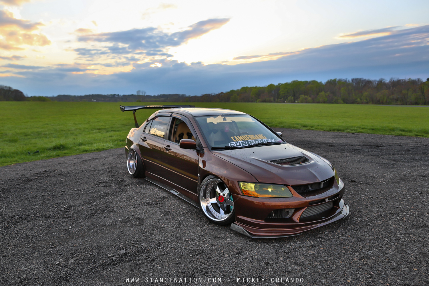 bagged wide mitsubishi evo-2